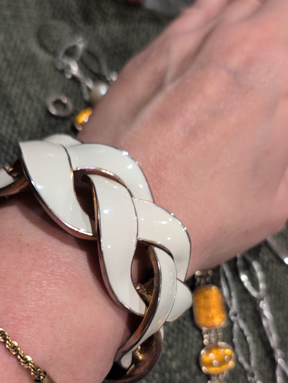 Cream And Gold Bracelet - Gorgeous!!